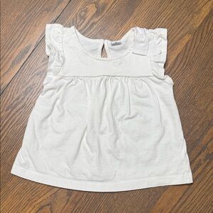 Janie and Jack Ivory Ruffle Sleeve Top